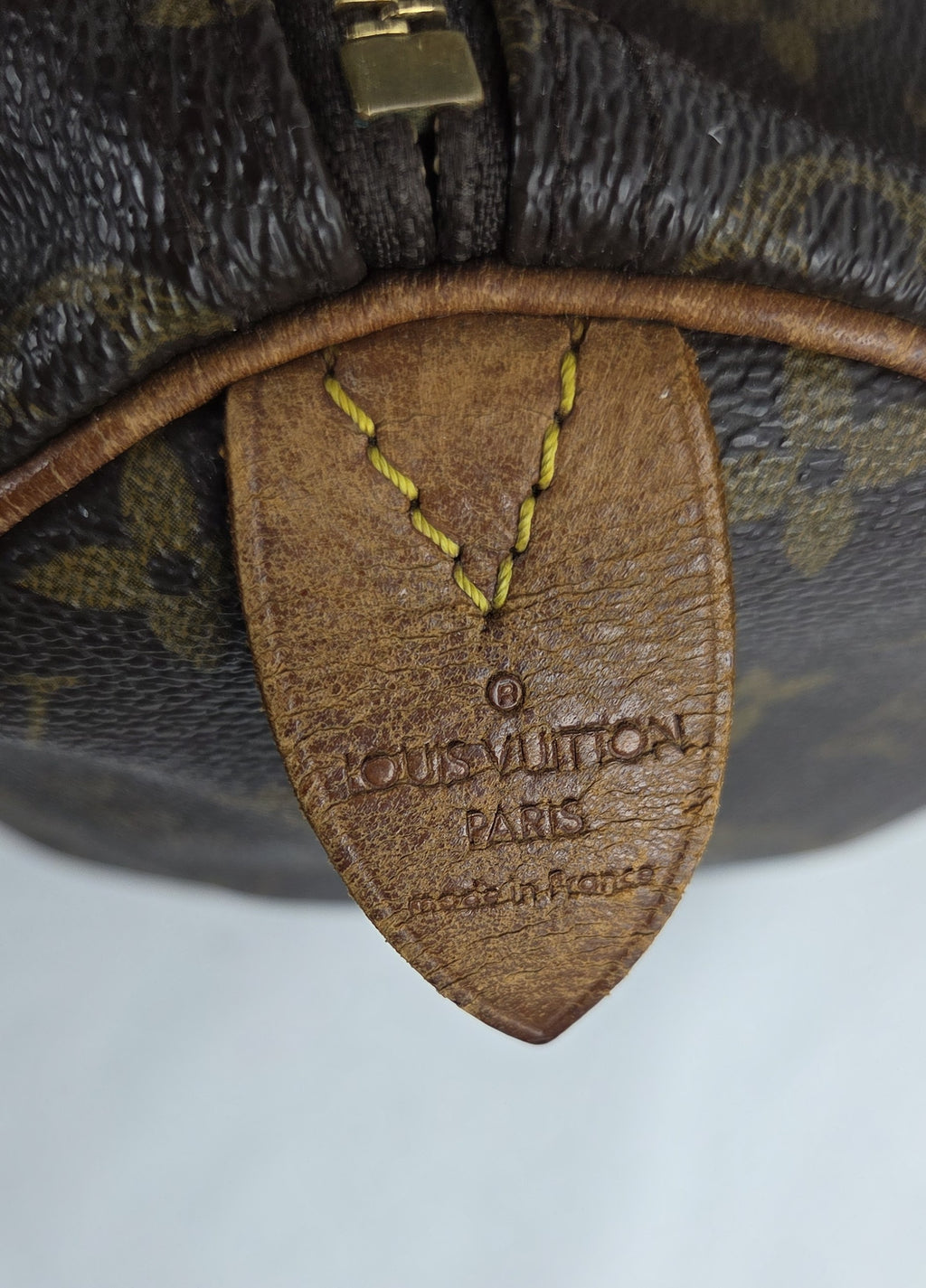 Vintage Louis Vuitton Speedy 30 Made in label Laulau Treasures