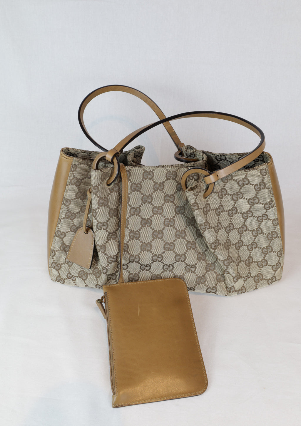 Gucci Canvas Medium Tote tas en beurs Laulau Treasures
