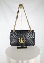 Gucci Marmont Zwart vooraanzicht Laulau Treasures