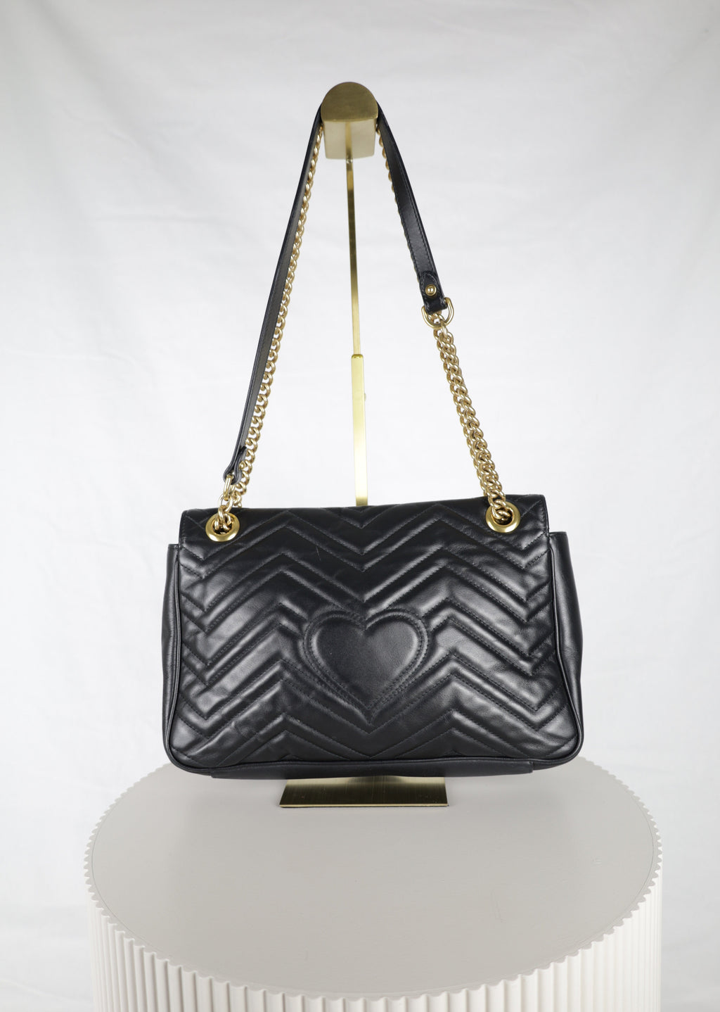 Gucci Marmont zwart achteraanzicht Laulau Treasures