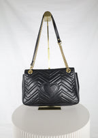 Gucci Marmont zwart achteraanzicht Laulau Treasures