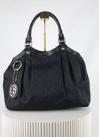 Gucci Sukey Tote Bag zwart voorkant LauLau Treasures 