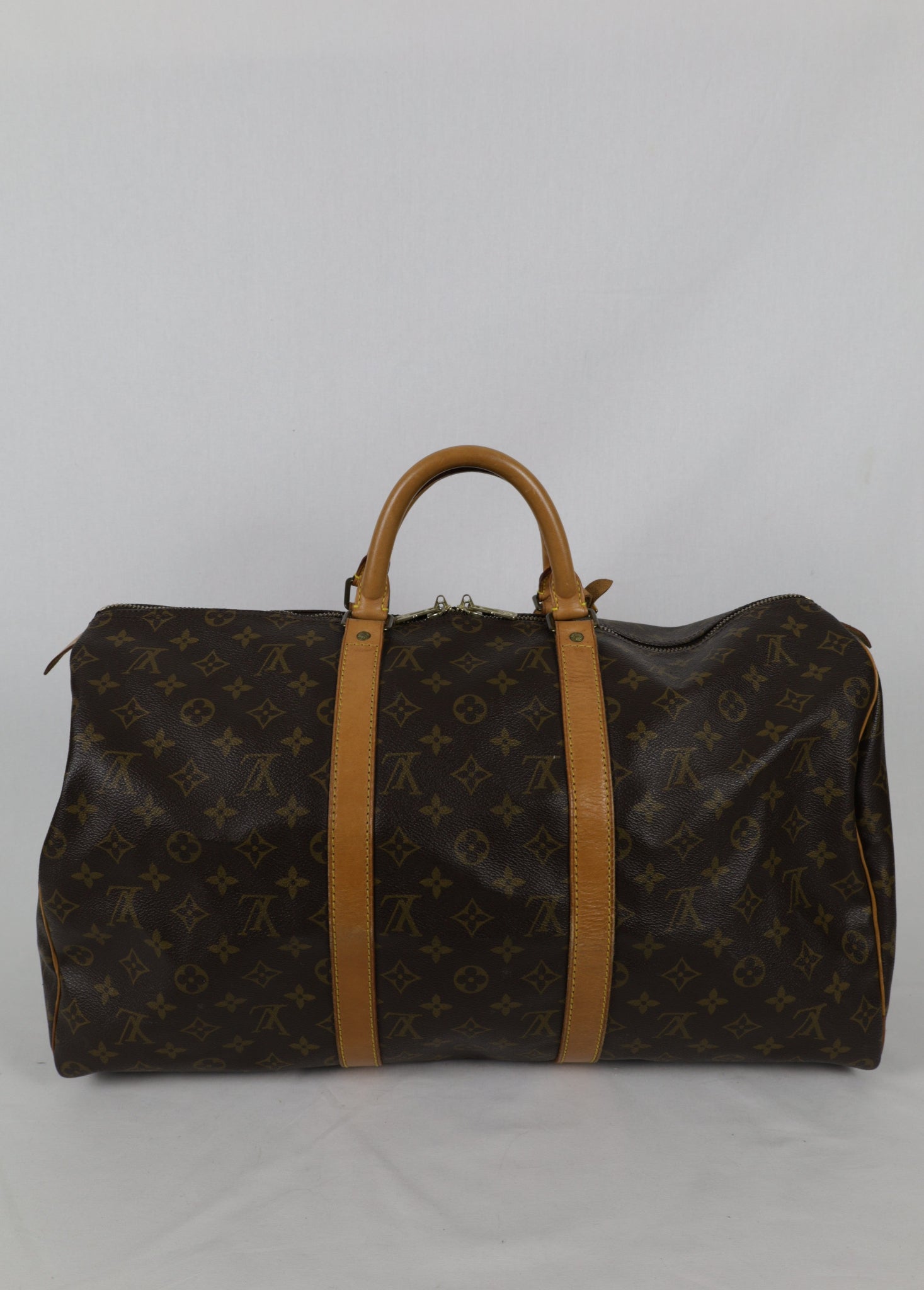 Vintage Louis Vuitton KeepAll 50 reistas achter Laulau Treasures