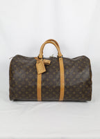 Vintage Louis Vuitton KeepAll 50 voorkant Laulau Treasures