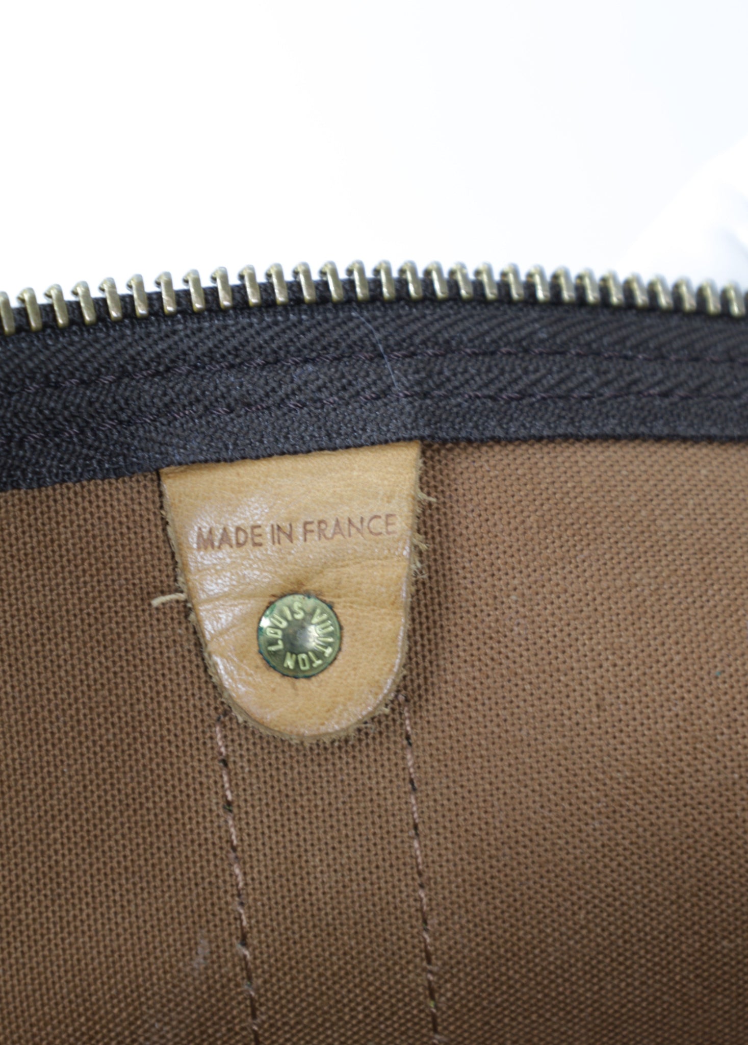 Vintage Louis Vuitton KeepAll 50 label Laulau Treasures