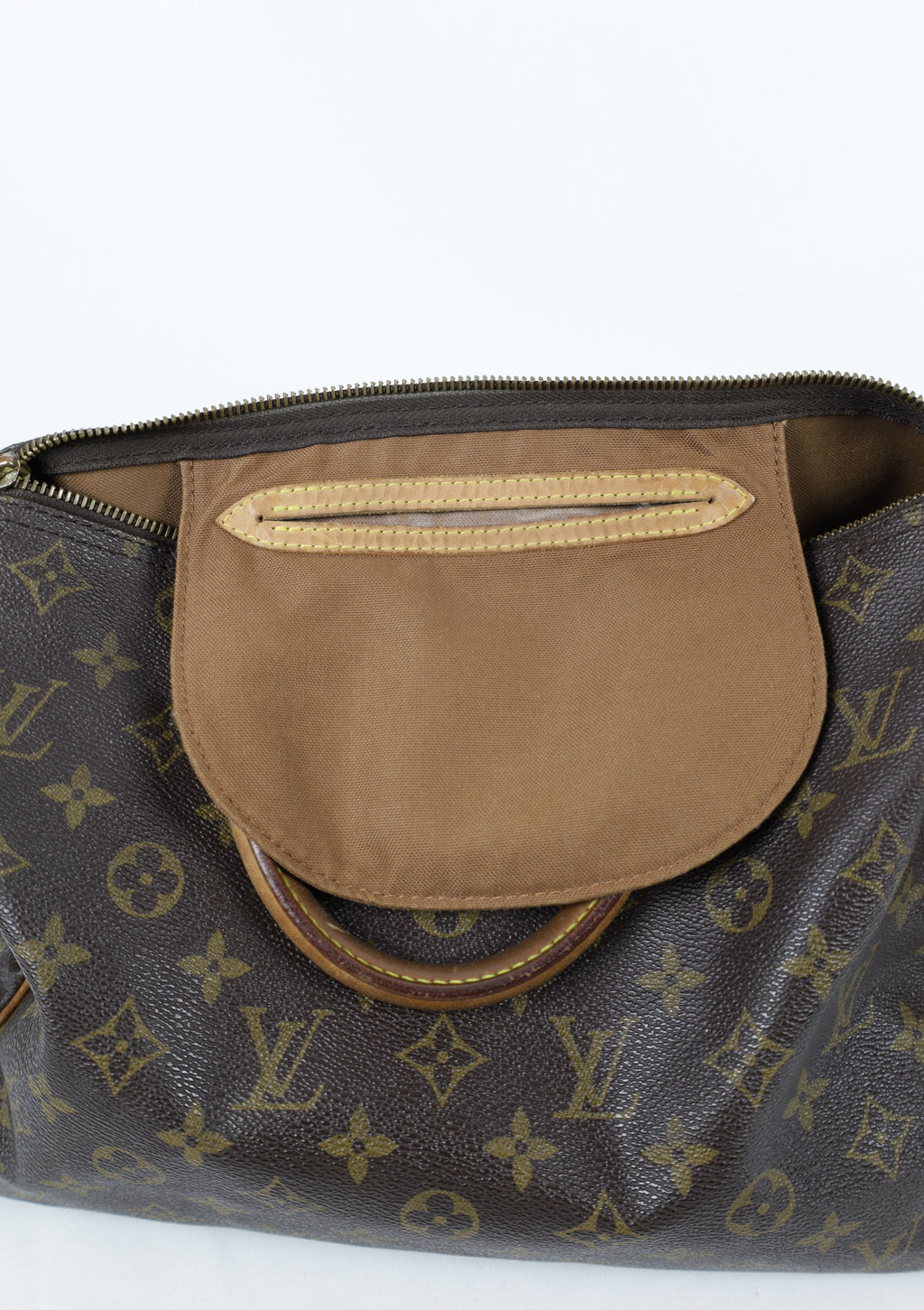 Vintage Louis Vuitton Speedy 30 detail binnen compartiment Laulau Treasures