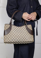 Vintage Gucci Tote Beige met Entrupy voorbeeld - Laulau Treasures