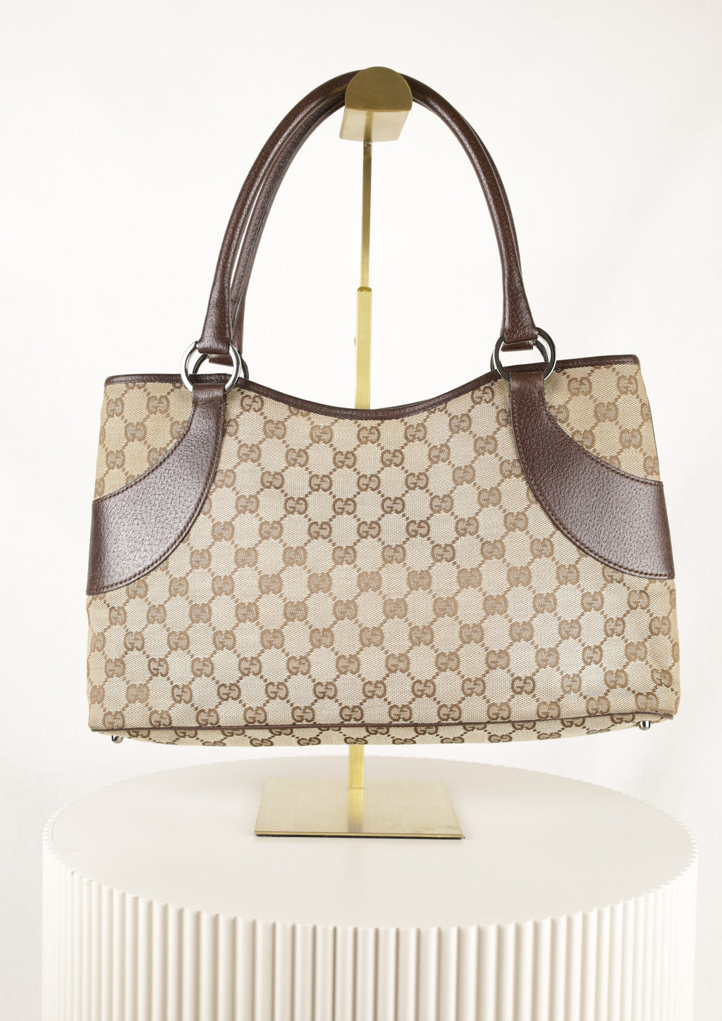 Vintage Gucci Tote Beige met Entrupy voor - Laulau Treasures