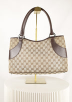 Vintage Gucci Tote Beige met Entrupy voor - Laulau Treasures