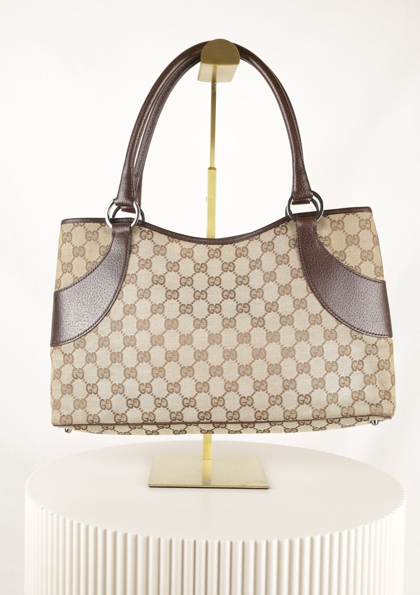Vintage Gucci Tote Beige met Entrupy voor - Laulau Treasures