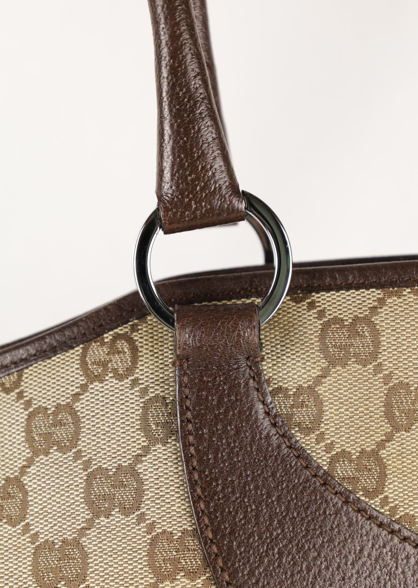 Vintage Gucci Tote Beige met Entrupy detail1 - Laulau Treasures