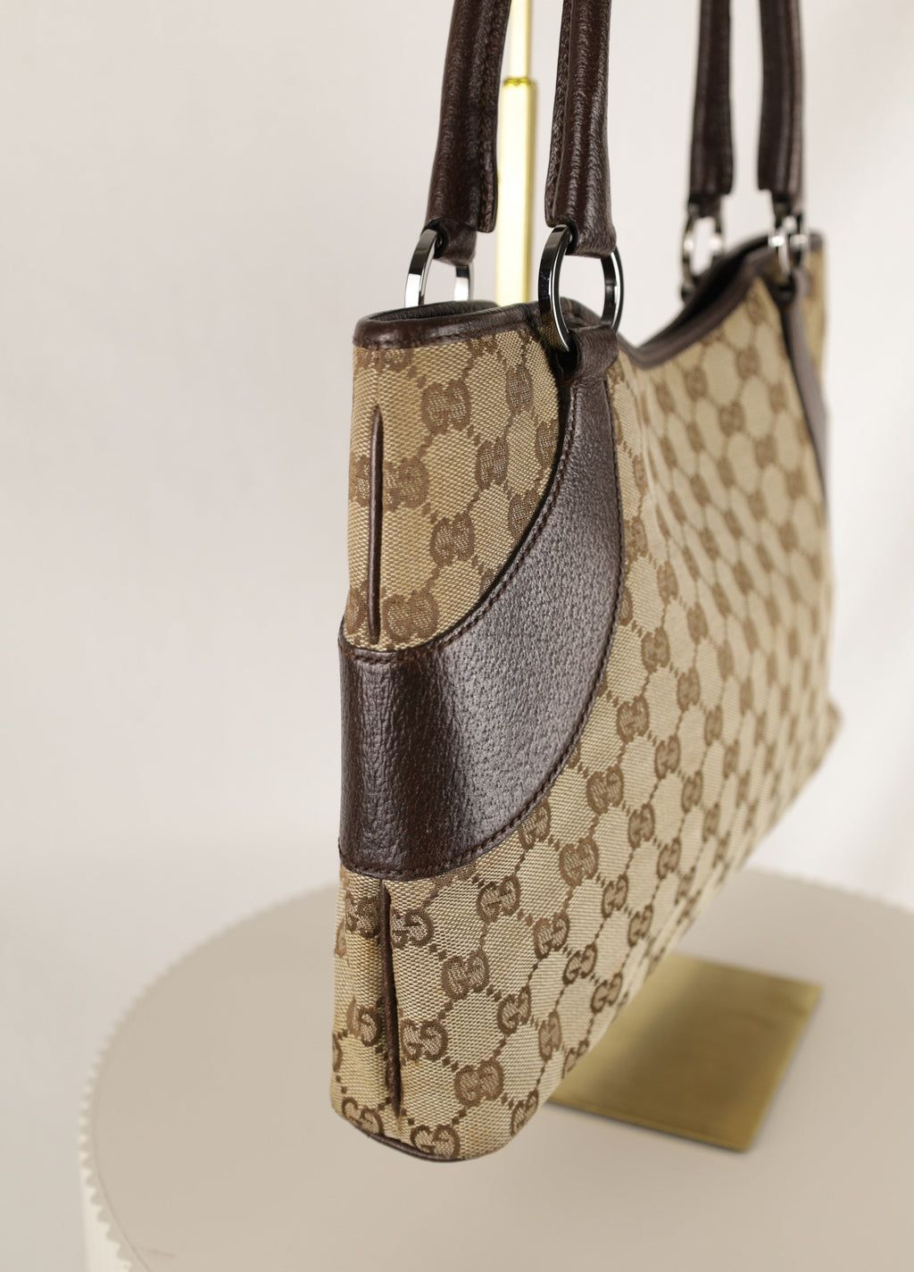 Vintage Gucci Tote Beige met Entrupy profiel - Laulau Treasures