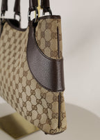 Vintage Gucci Tote Beige met Entrupy rechts - Laulau Treasures