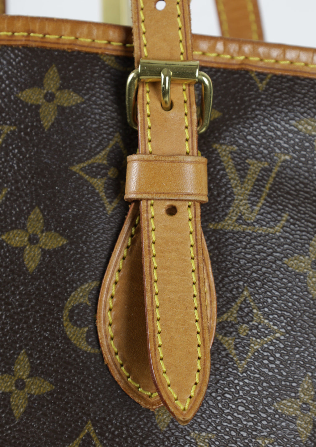 Vintage Louis Vuitton Mini Bucket bag in Monogram canvas - detail gesp 1 | Laulau Treasures