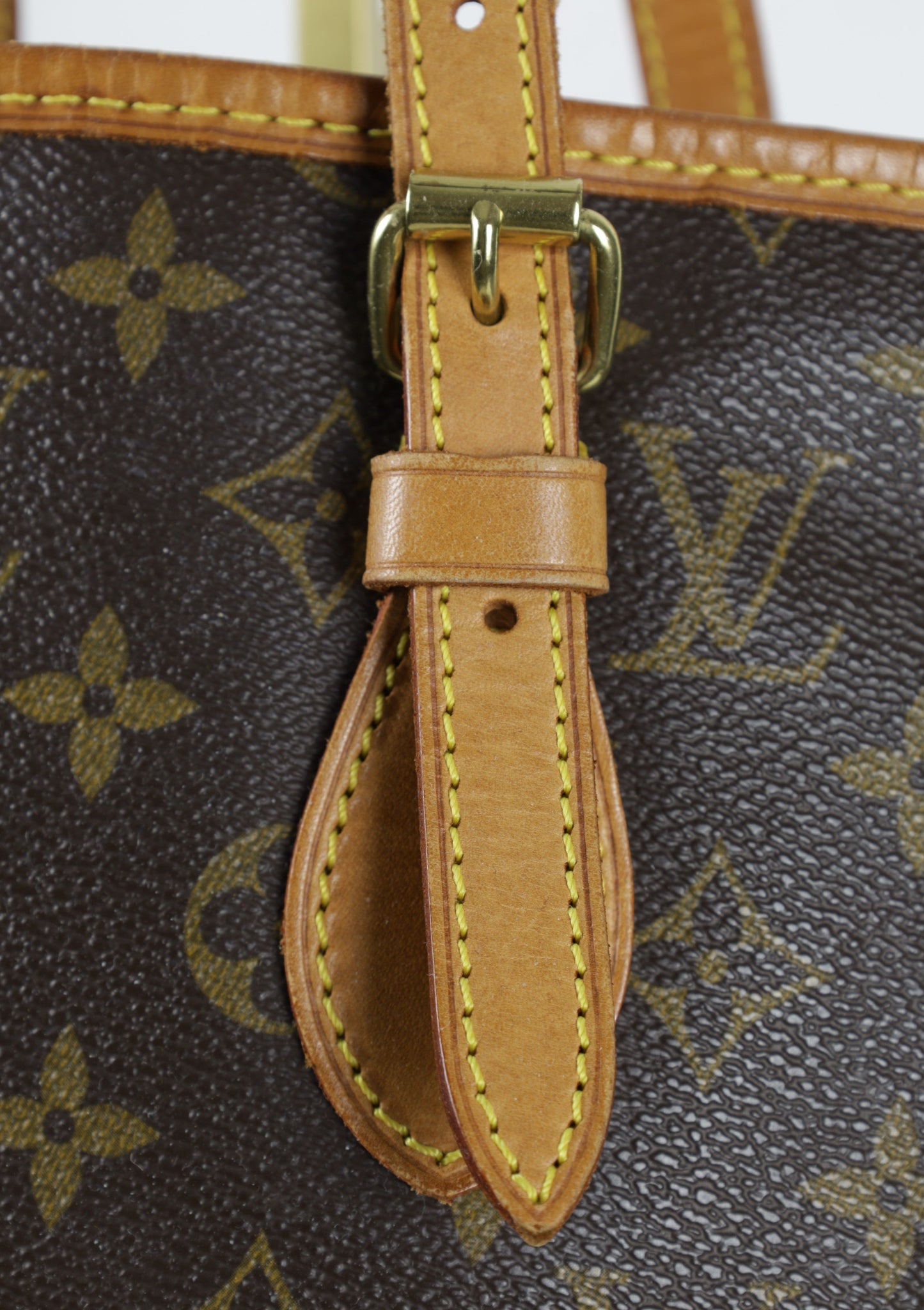 Vintage Louis Vuitton Mini Bucket bag in Monogram canvas - detail gesp 1 | Laulau Treasures