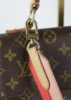 Vintage Louis Vuitton Cluny BB met strap - detail strap aan tas - Laulau Treasures