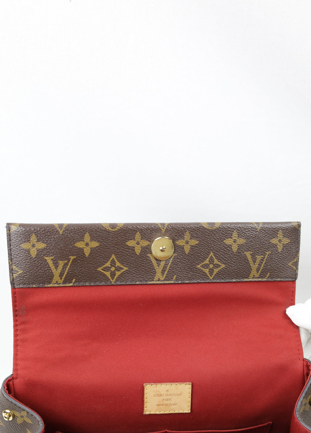 Vintage Louis Vuitton Cluny BB met strap - details magneetsluiting - Laulau Treasures