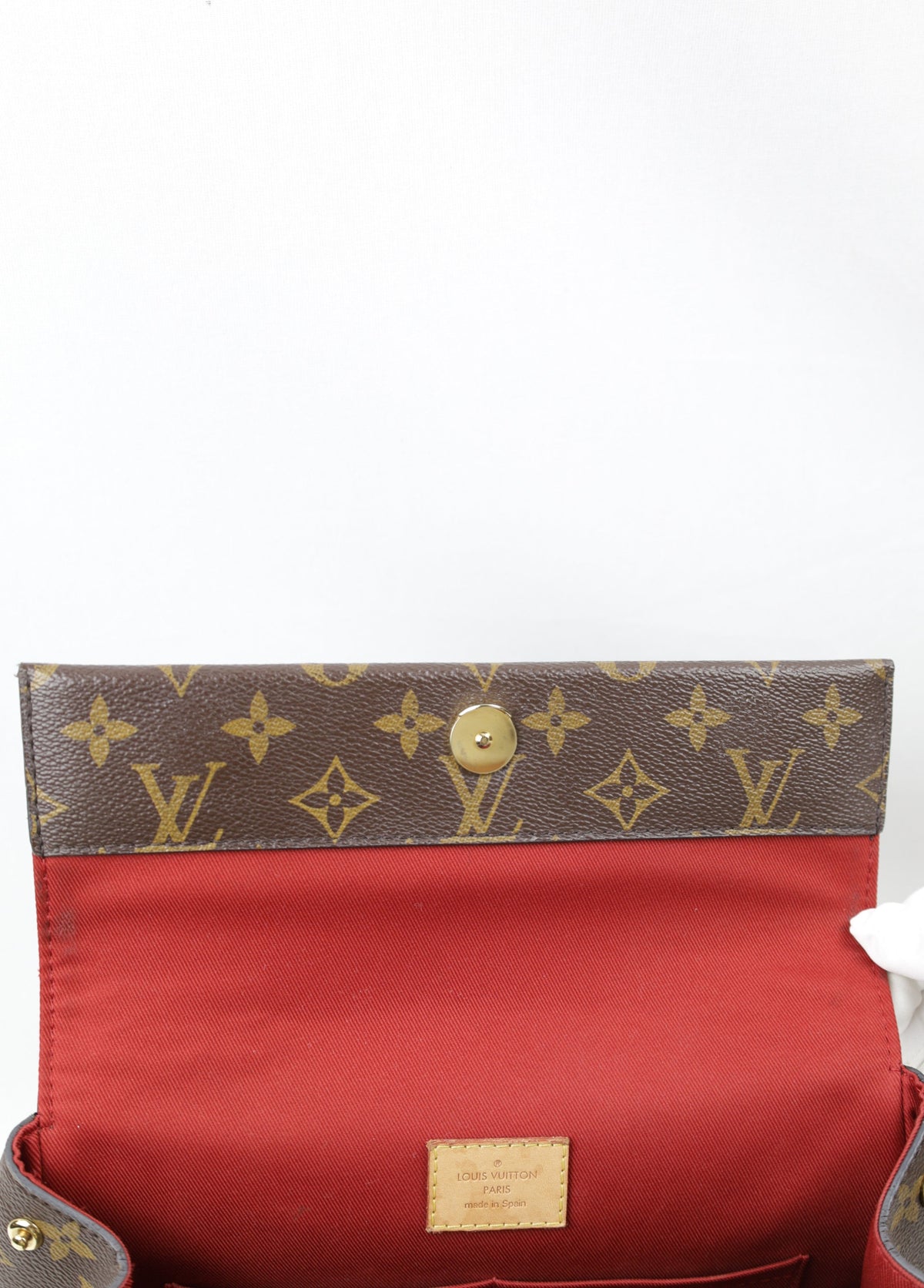 Vintage Louis Vuitton Cluny BB met strap - details magneetsluiting - Laulau Treasures