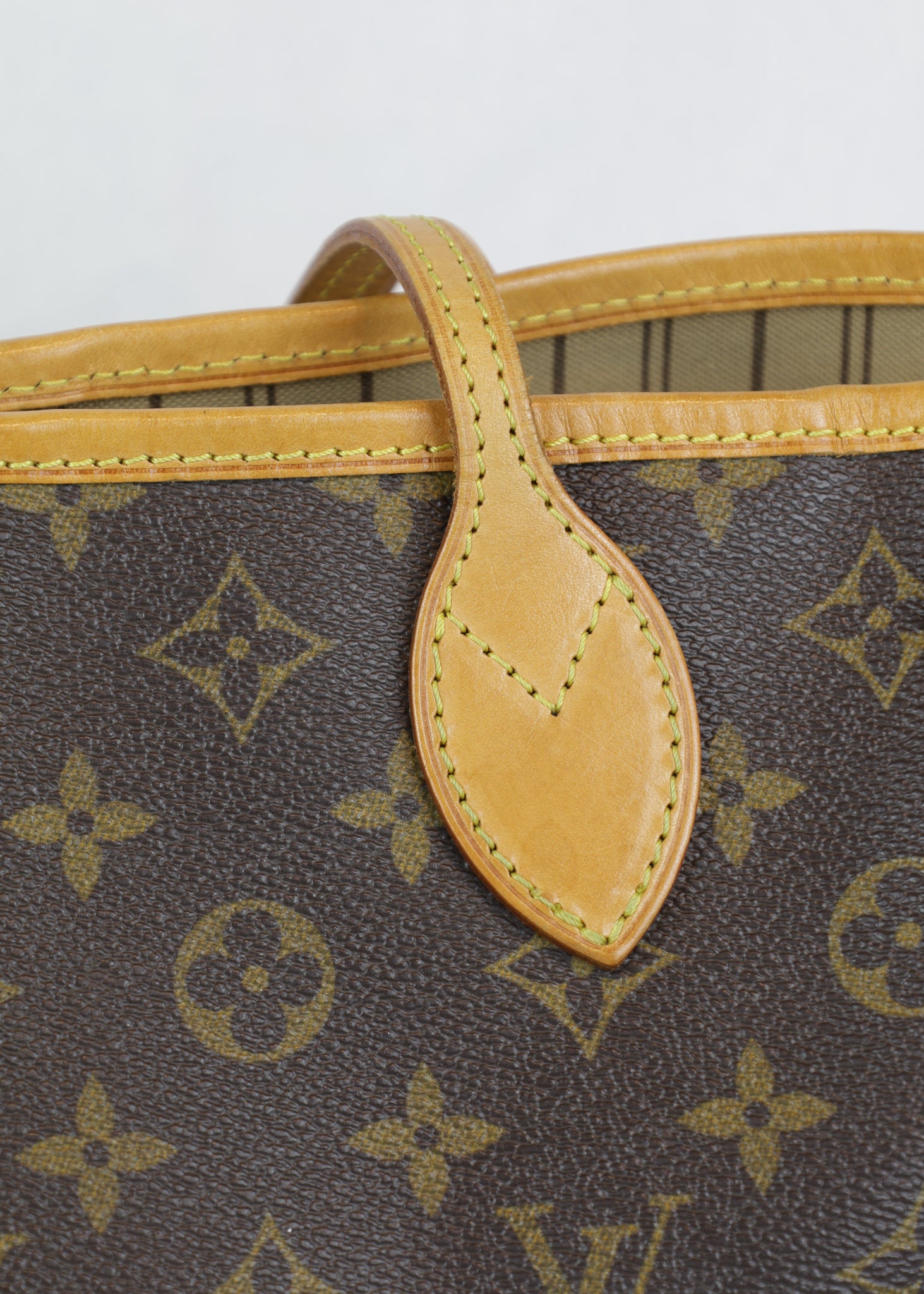 Louis Vuitton Neverfull PM detail hengsel 2